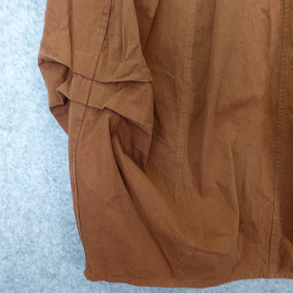 Y2K Lagenlook Cargo Skirt Womens SMALL Brown Forest Grunge Parachute Chocolate - Picture 10 of 13